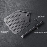 NUTUNI 13 Inch Perforated Pizza Peel, 13" x 15" Aluminum Pizza Turning Peel, Professional Pizza Spatula, 30 Inch Overall