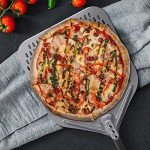 NUTUNI 13 Inch Perforated Pizza Peel, 13" x 15" Aluminum Pizza Turning Peel, Professional Pizza Spatula, 30 Inch Overall