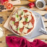 TKC Perforated Pizza Peel 14 Inch - Professional Aluminum Pizza Turning peel - Long Handle Metal Pizza Spatula for Indoor and Outdoor - Lightweight Non-Stick Pizza Turner - Ooni Pizza Oven Accessories