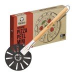 Chef Pomodoro Pizza Turning Peel Aluminium with Wood Handle for Easy Storage, Perforated Pizza Peel Turner, Gourmet Luxury Pizza Paddle for Baking Homemade Pizza Bread, Pizza Turner (7-Inch)