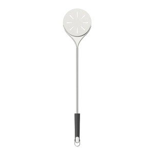 Everdure Stainless Steel Pizza Turning Peel - 6.5" Diameter, Long Handle, Nonstick, Lightweight, Perforated Design, Essential for Pizza Oven Owners, Chefs, Cooks, Bakers