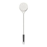 Everdure Stainless Steel Pizza Turning Peel - 6.5" Diameter, Long Handle, Nonstick, Lightweight, Perforated Design, Essential for Pizza Oven Owners, Chefs, Cooks, Bakers