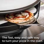 Everdure Stainless Steel Pizza Turning Peel - 6.5" Diameter, Long Handle, Nonstick, Lightweight, Perforated Design, Essential for Pizza Oven Owners, Chefs, Cooks, Bakers