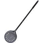 VIKCOLEE Turning Pizza Peel, 8 Inch with 25 Inch Handle Round Pizza Turning Peel, Professional Anodized Aluminum Turning Pizza Spatula, 33 Inch overall