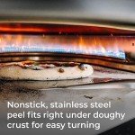Everdure Stainless Steel Pizza Turning Peel - 6.5" Diameter, Long Handle, Nonstick, Lightweight, Perforated Design, Essential for Pizza Oven Owners, Chefs, Cooks, Bakers
