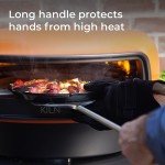 Everdure Stainless Steel Pizza Turning Peel - 6.5" Diameter, Long Handle, Nonstick, Lightweight, Perforated Design, Essential for Pizza Oven Owners, Chefs, Cooks, Bakers