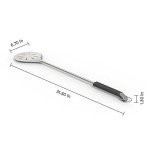 Everdure Stainless Steel Pizza Turning Peel - 6.5" Diameter, Long Handle, Nonstick, Lightweight, Perforated Design, Essential for Pizza Oven Owners, Chefs, Cooks, Bakers