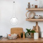 TUVOLLZ Pizza Turning Peel - 8" Pizza Peel Turner Long Handle - Lightweight Perforated Aluminum Turning Peel Pizza Spinner for Indoor and Outdoor Oven