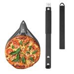 RTT Pizza Turning Peel-8 inch Pizza Turner Spinner, Perforated Aluminum Pizza Peel,Pizza Oven Accessories，Long Handle