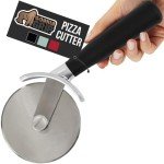 Gorilla Grip Patented Large Pizza Cutter Wheel, 9 Inch, Rust Resistant Sharp Stainless Steel Blade, Comfort Handle, Thumb Guard Protection, Slice Thick or Thin Pizzas, Pie, Pastries in Seconds, Black