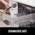 Gorilla Grip Patented Large Pizza Cutter Wheel, 9 Inch, Rust Resistant Sharp Stainless Steel Blade, Comfort Handle, Thumb Guard Protection, Slice Thick or Thin Pizzas, Pie, Pastries in Seconds, Black