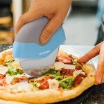 LEVINCHY Pizza Cutter Wheel, Detachable Blade Easy to Clean, Ergonomic Pizza Slicer Cutter with Protective Blade Cover, Large Size, Blue