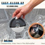 ITALO – Pizza Cutter Wheel, Stainless Steel Pizza Cutter with Protective Blade Cover, Black