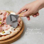 Boska Stainless Steel Pizza Cutter - Oslo Multifunctional Pizza Wheel Cutter - Handheld Food Slicer - Silver Non-Stick Roller - For Kitchen Cooking