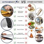 16" Pizza Cutter Rocker Blade by KitchenStar - Sharp Stainless Steel Slicer Knife w Protective Cover, Dishwasher Safe Pizza Oven Accessories, Silver