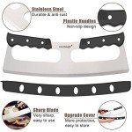 Haonazy Sharp Pizza Cutter Rocker 14 inch with Double Handles and Protective Cover, Good for Kitchen Dining Room