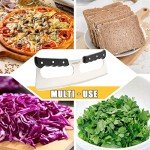 Haonazy Sharp Pizza Cutter Rocker 14 inch with Double Handles and Protective Cover, Good for Kitchen Dining Room