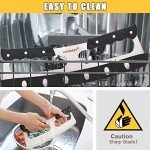 Haonazy Sharp Pizza Cutter Rocker 14 inch with Double Handles and Protective Cover, Good for Kitchen Dining Room