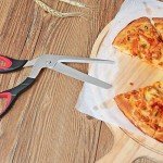 Asdirne Pizza Scissors, Pizza Cutter with Ultra Sharp Detachable Blade and Ergonomic Soft Grip, 10.3Inch, Black&Red