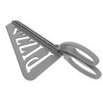 Luxshiny Pizza Oven Tools Stainless Steel Pizza Scissors Pizza Cutter Ultra Detachable Blade with a Tray One Handed Operation Scissor with Ergonomic Soft Plastic Grip Multipurpose Vegetable Slicer