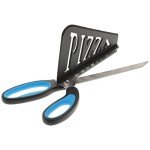 Luxshiny Pizza Oven Tools Stainless Steel Pizza Scissors Pizza Cutter Ultra Detachable Blade with a Tray One Handed Operation Scissor with Ergonomic Soft Plastic Grip Multipurpose Vegetable Slicer