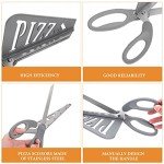 Luxshiny Pizza Oven Tools Stainless Steel Pizza Scissors Pizza Cutter Ultra Detachable Blade with a Tray One Handed Operation Scissor with Ergonomic Soft Plastic Grip Multipurpose Vegetable Slicer