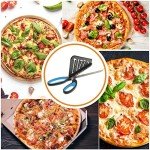 Luxshiny Pizza Oven Tools Stainless Steel Pizza Scissors Pizza Cutter Ultra Detachable Blade with a Tray One Handed Operation Scissor with Ergonomic Soft Plastic Grip Multipurpose Vegetable Slicer