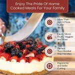 Gourmetly Stainless Steel Mezzaluna Knife with Cover – 12 In. Curved Blade with Solid Steel Handles & Mezzaluna Sheath – Pizza Cutter Rocker, Rocker Knife Veggie Cutter, Salad Chopper, & Herb Cutter