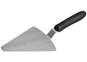 Winco TKP-62 Black 6-7/8' x 5-7/8' Pizza Server with S/S Blade