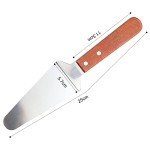 CZWESTC 4 Pcs Stainless Steel Pizza Servers with Wooden Handle, Triangular Spade Pie Pastry Spatula for Cake, Dessert, Tart, Pie and Pizza
