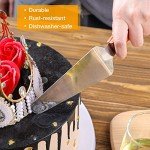 Zhehao 20 Pack Wooden Handle Pizza Pie Server Stainless Steel Pizza Spatula Non Slip Triangular Spade Spatula Easy to Grip Pie Spatula Cutter Pie Knife Cake Serving Utensils (Brown)