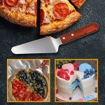 40 Pack Pie Server Pizza Spatula Stainless Steel Pie Spatula Wood Handle Easy to Grip Cake Cutter Pie Slicers Utensils, 9.8 x 2.4 Inches