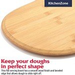 Kitchen Zone Bamboo Pizza Peel, Durable Wooden Pizza Board with Handle to Use as Serving Tray, Cutting Board