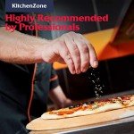 Kitchen Zone Bamboo Pizza Peel, Durable Wooden Pizza Board with Handle to Use as Serving Tray, Cutting Board