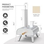 Wood Fired Outdoor Portable Pizza Oven - 12
