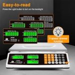 BROMECH 88lb Commercial Food Scale with LCD Display