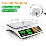 BROMECH 88lb Commercial Food Scale with LCD Display