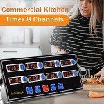 8-Channel Digital Kitchen Timer with Loud Alarm