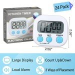 Weewooday 24-Pack Magnetic Kitchen Timers