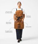 Hedley & Bennett Crossback Chef Apron - Abalone Black