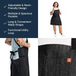 Hedley & Bennett Crossback Chef Apron - Abalone Black