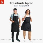 Hedley & Bennett Crossback Chef Apron - Abalone Black