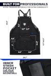Heavy Duty Apron with Pockets & Leather Accents