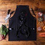 Heavy Duty Apron with Pockets & Leather Accents