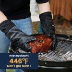 Heat Resistant Silicone BBQ Gloves for Cooking