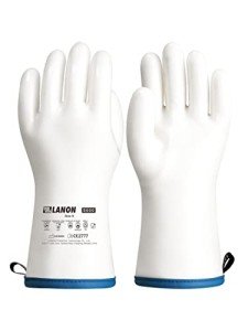 Heat Resistant Silicone Pizza Gloves - Large, White
