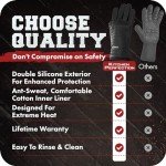 Extra Large Silicone BBQ Gloves for Grilling