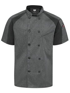 Men's Airflow Chef Coat - Charcoal Heather, Large