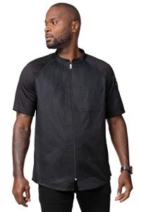 Stylish Black Chef Coat for Pizza Lovers, X-Large