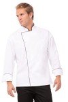 Men's White Sicily Chef Coat, Large